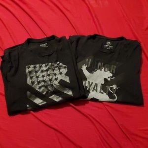 Two men's Express tees